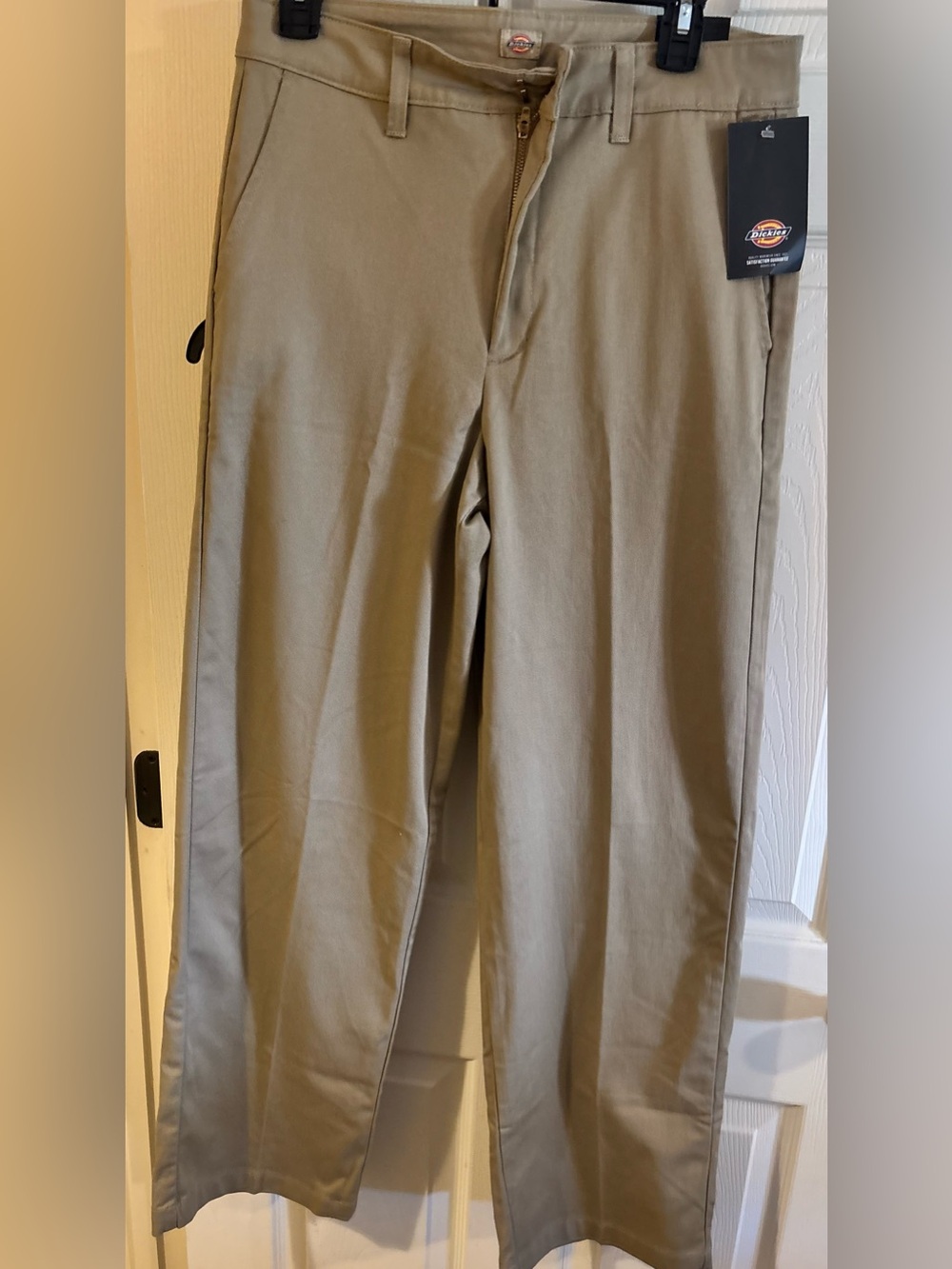 NWT Dickies High Rise Wide Leg Twill Pants Khaki 29